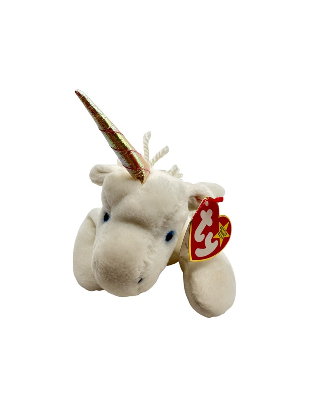 Ty Beanie Babies Mystic Unicorn 1994 White Plush Vintage Toy